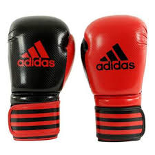 Manusi box piele Power 200 Shinny, rosu, 14oz, Adidas